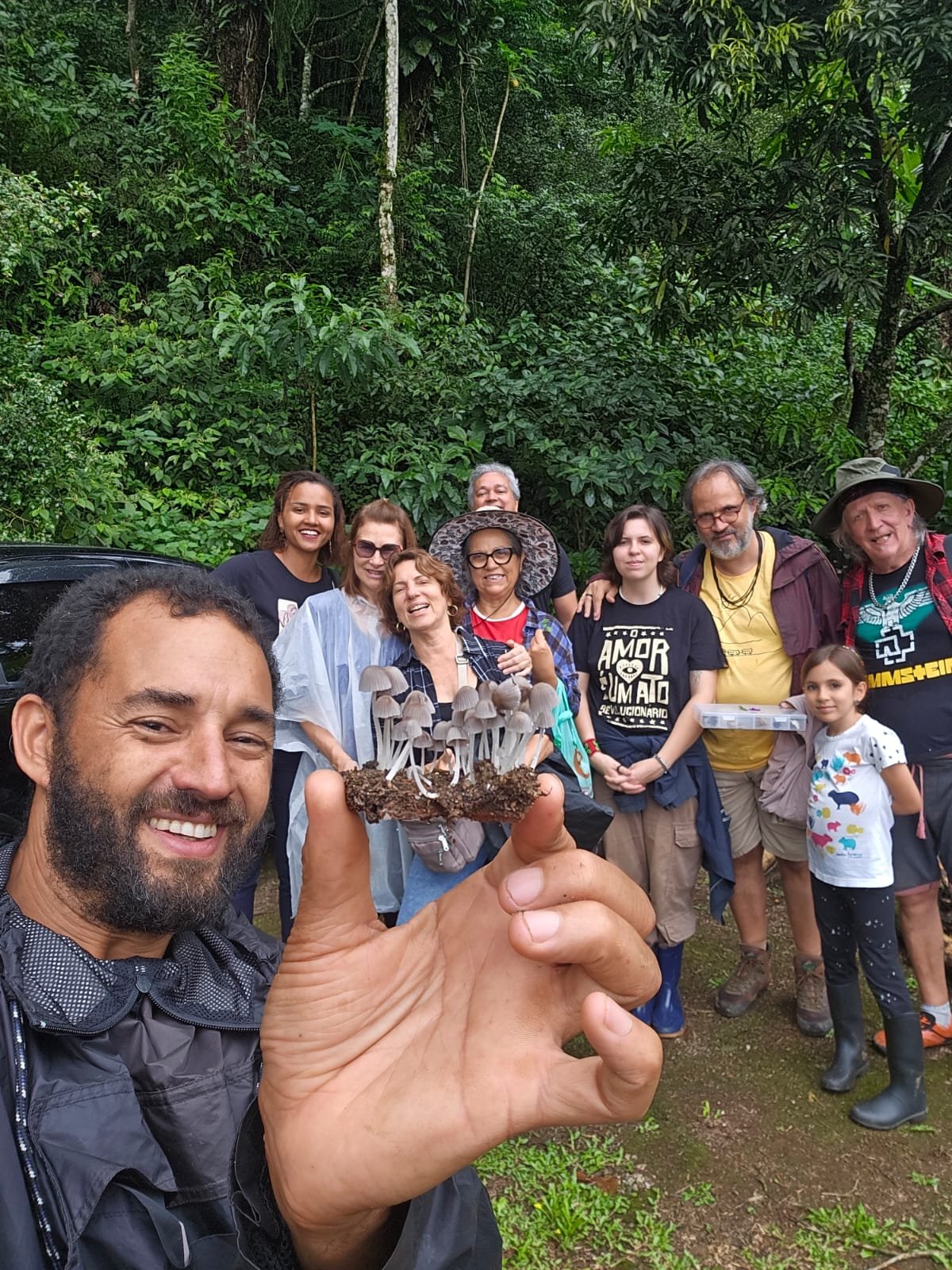 Jorge Ferreira compartilhando seus conhecimentos sobre o reino Fungi.