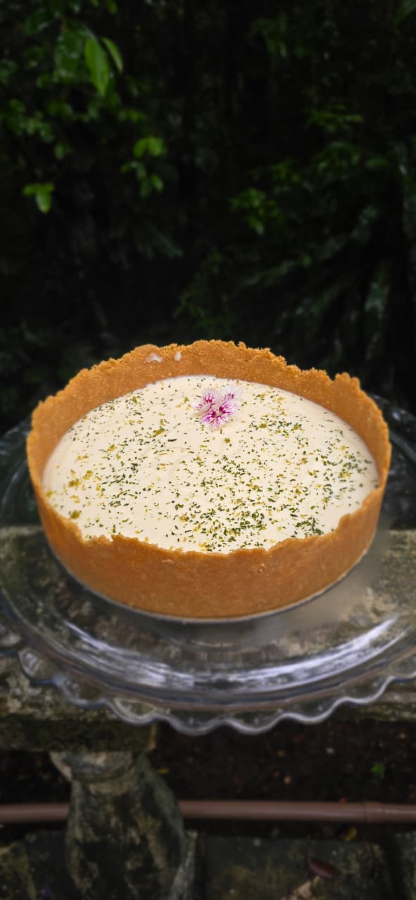 Torta gelada de limão com ora-pro-nóbis, uma das delícias da vivência gastronômica.